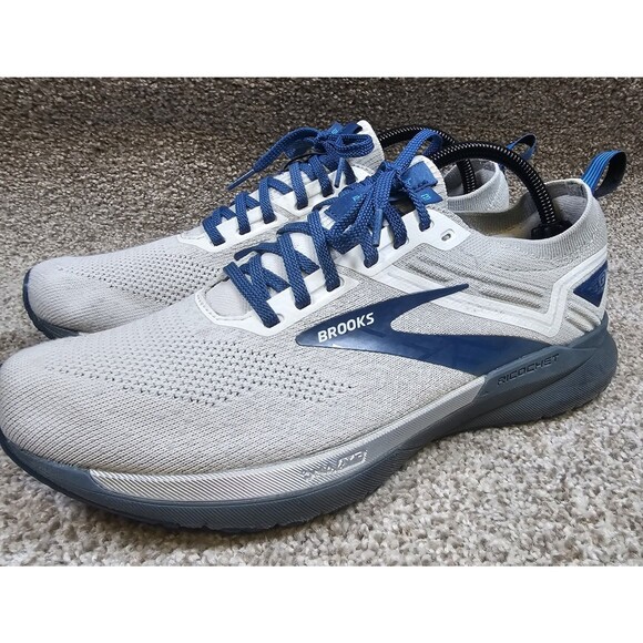 Brooks Other - Brooks Ricochet 3 Mens Size 8.5M Grey & Navy Running Shoes Sneakers 1103611D199